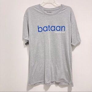 Men’s Light Gray Military US Army Tee with Blue Text Bataan